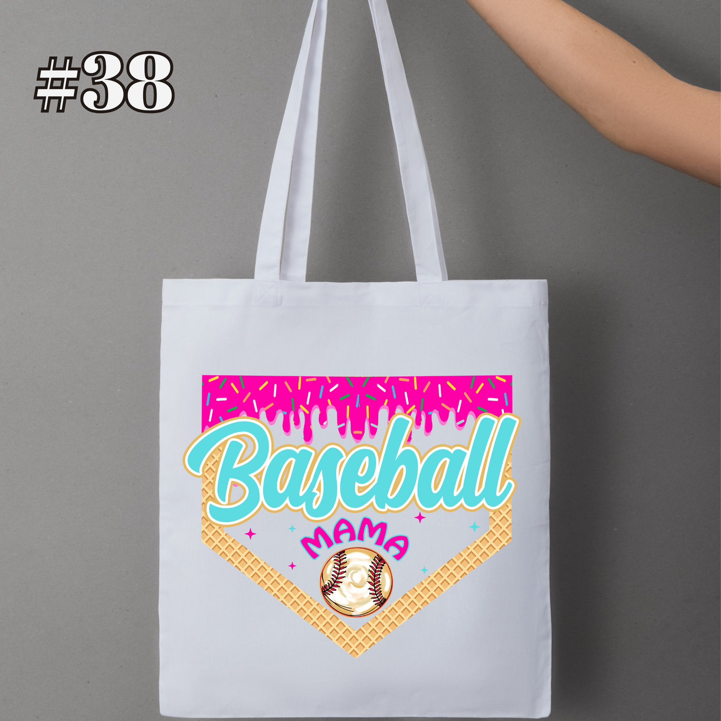 👜 Baseball Mama Tote Bag – ICE CREAM