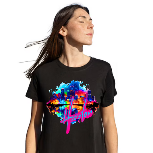 Houston City Tee – Black